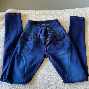 Darkwash Highwaisted skinny jeans